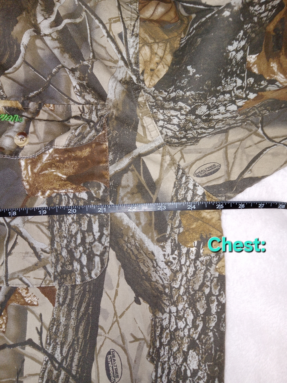 Remington Realtree Green Hardwoods Camo Hunting Shirt Mens XL Long Sleeve Cotton - Picture 11 of 12